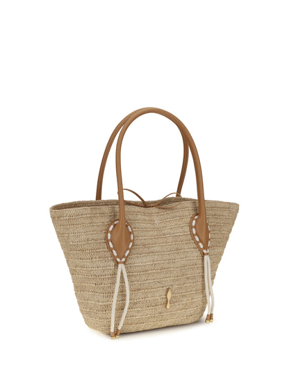 Christian Louboutin Large Venus Basket Shoulder Bag - Natural/Leather