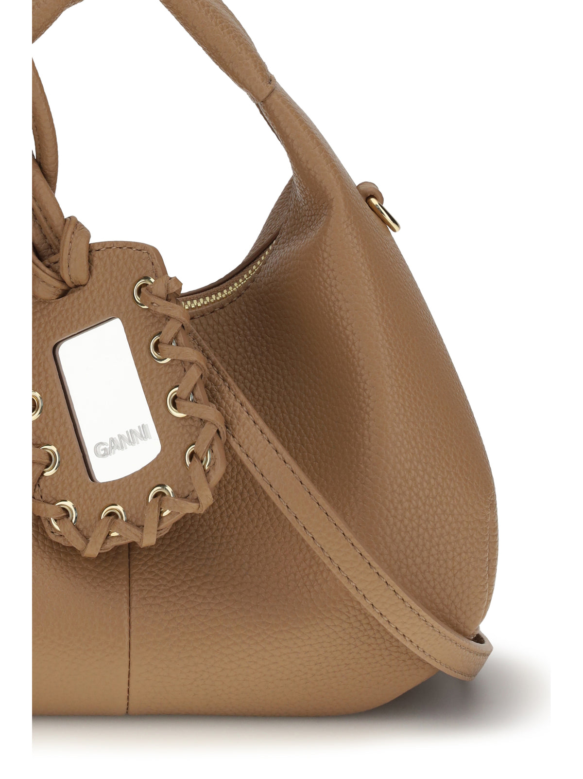 Ganni Hobo Handbag - Tawny Birch
