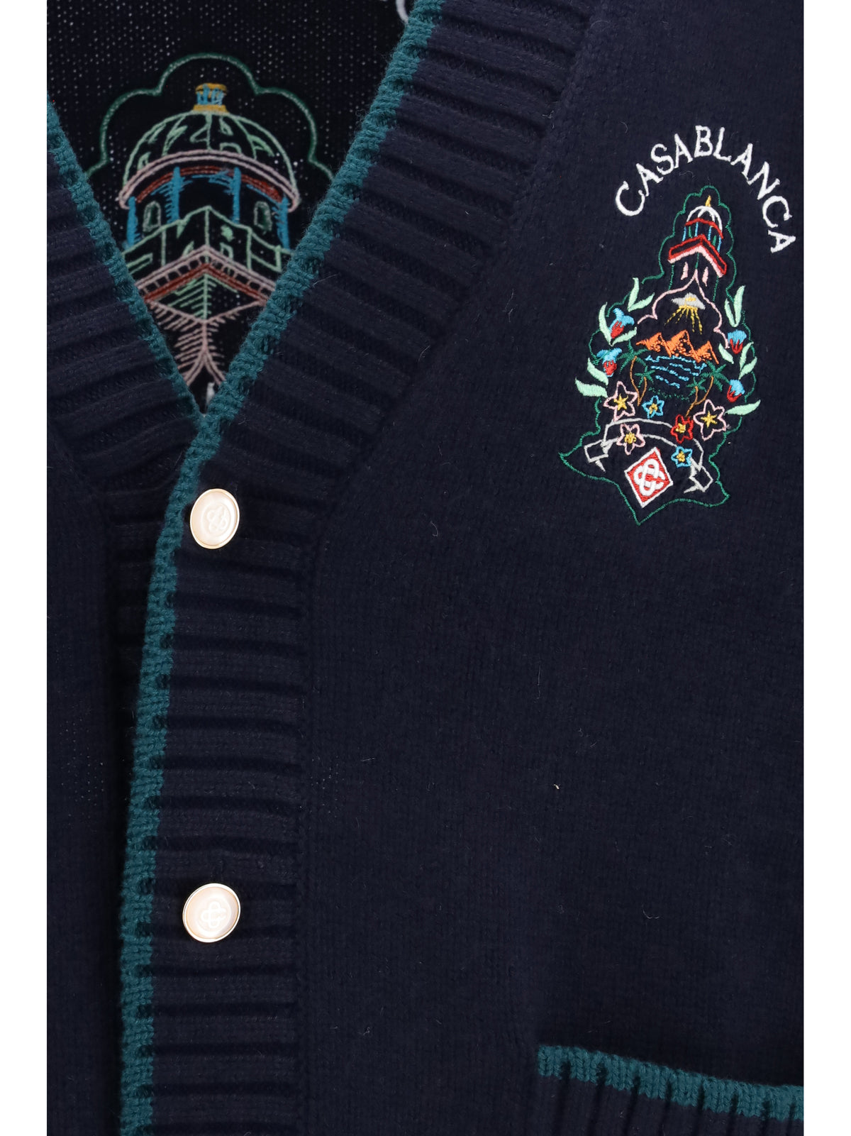 Casablanca Hotel crest Cardigan - Multi
