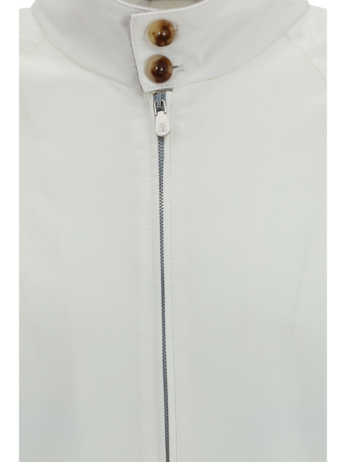 Brunello Cucinelli Windproof zip Jacket - Off White+Panama+Spago