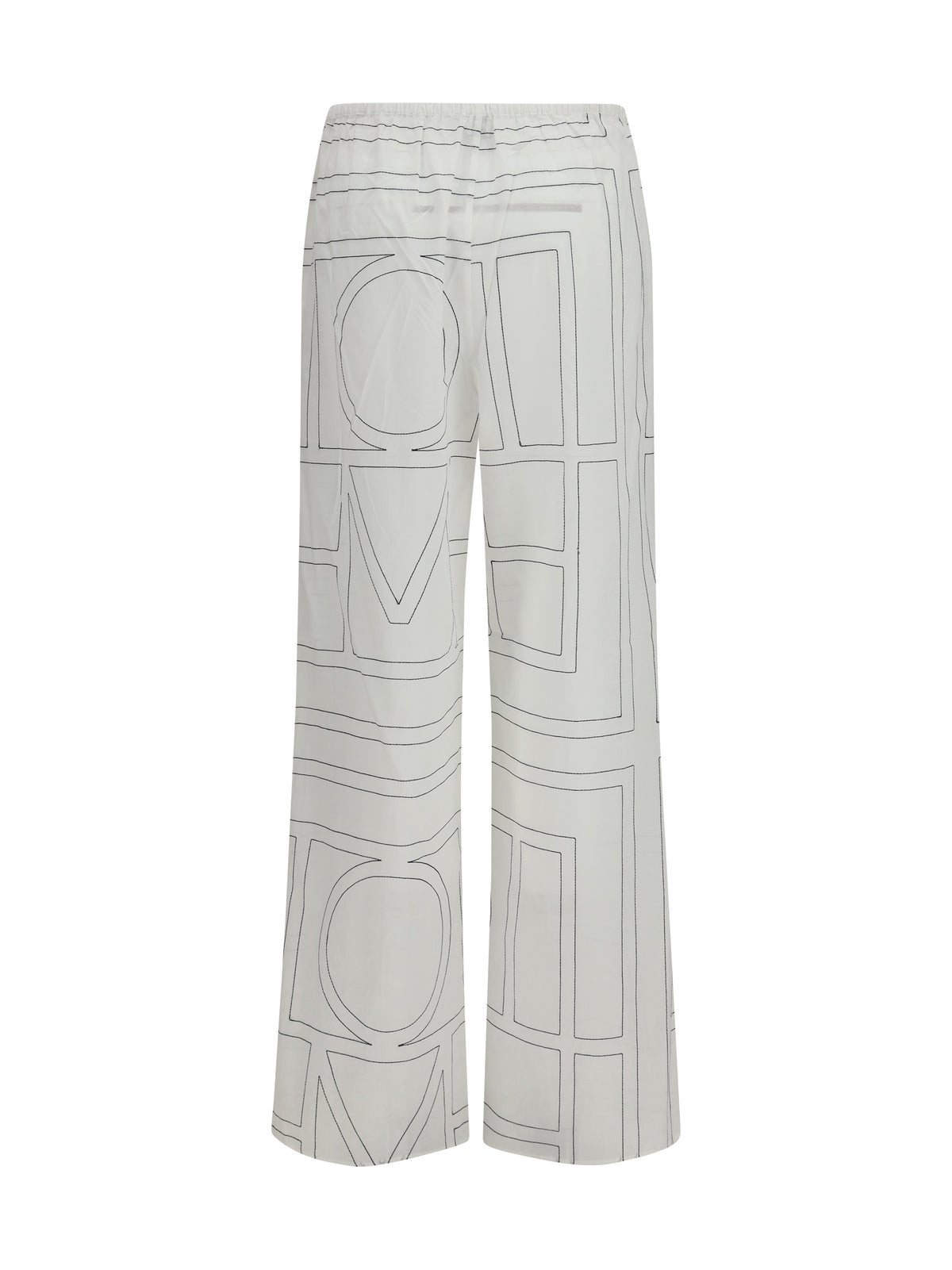 Toteme Monogram Pants - White/Black