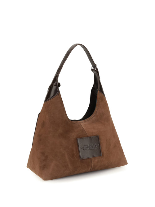 Marc Jacobs Sack Suede Shoulder Bag - Dark Brown