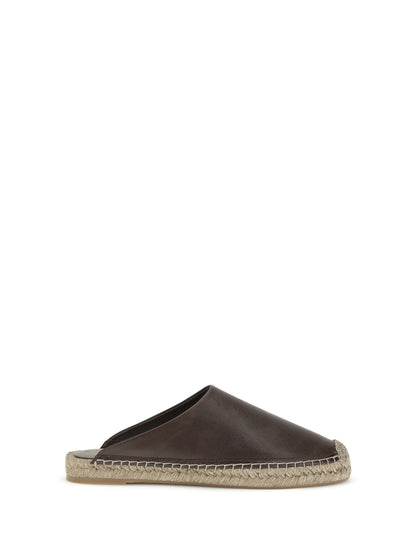BRUNELLO CUCINELLI Leather Espadrilles Mules