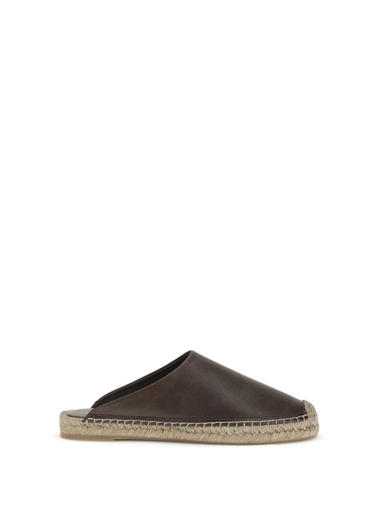BRUNELLO CUCINELLI Leather Espadrilles Mules