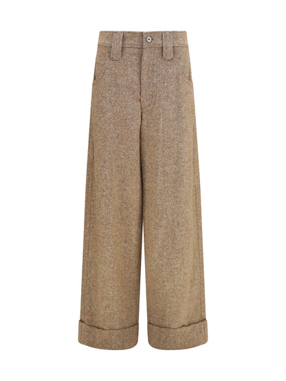 Brunello Cucinelli Tailored wool-blend Pants - Olio