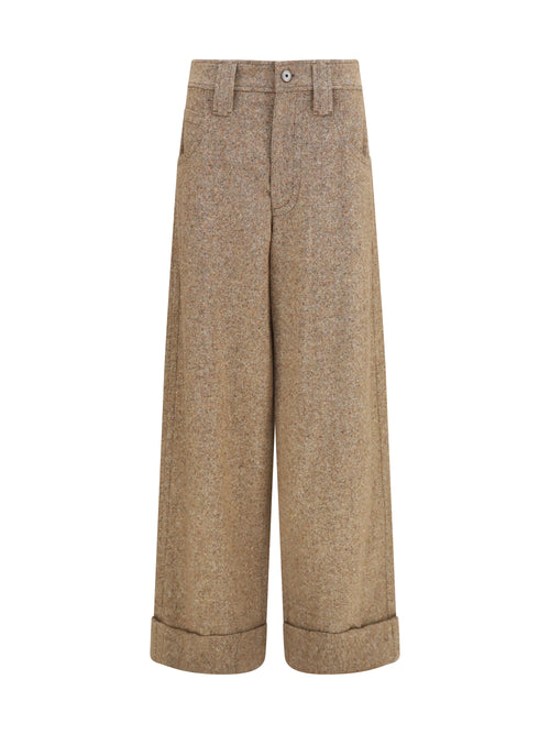 Brunello Cucinelli Tailored wool-blend Pants - Olio
