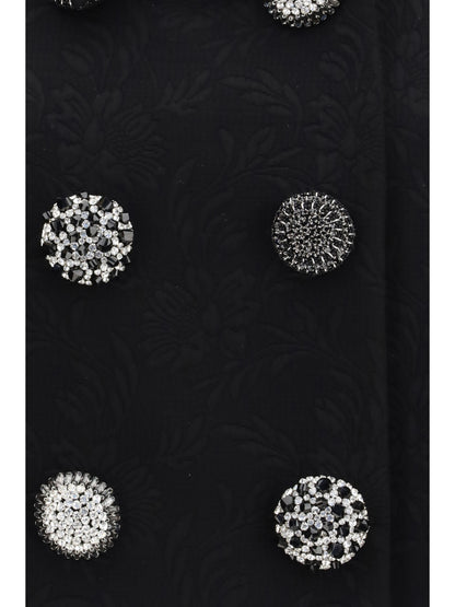 Dries Van Noten Cropped Jacket with jewel buttons - Black