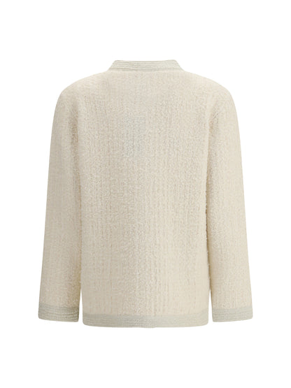 Gucci Bouclé lamé wool Cardigan - Ivory/Silver/Mc