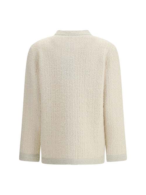 Gucci Bouclé lamé wool Cardigan - Ivory/Silver/Mc