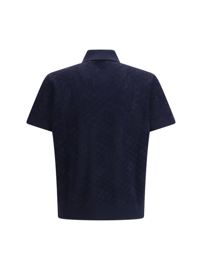 BURBERRY Check wool Polo