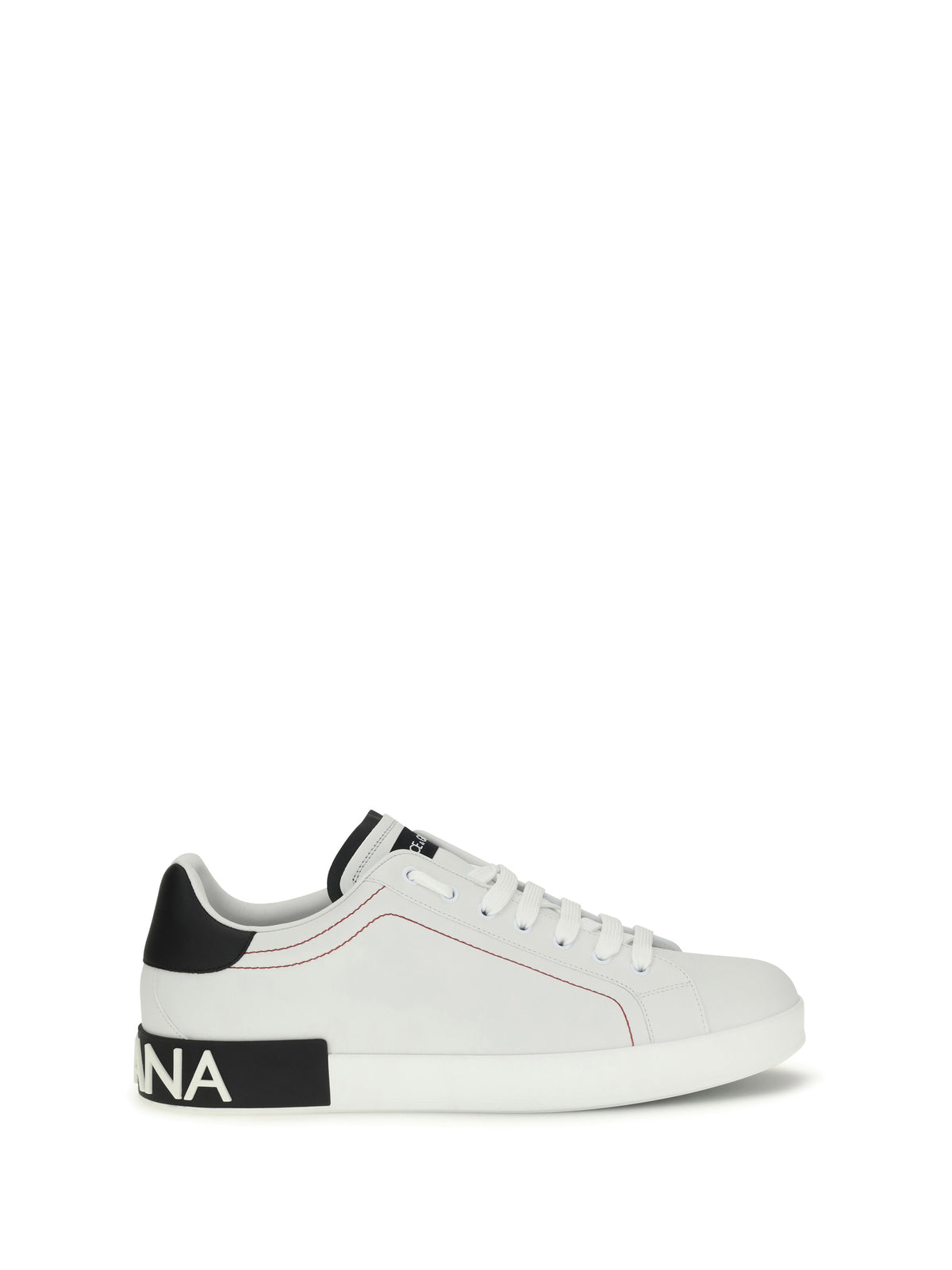 Dolce & Gabbana Portofino leather Sneakers - White/Black