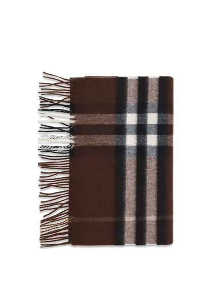 Burberry Cashmere Archive Check Scarf - Treacle Brown