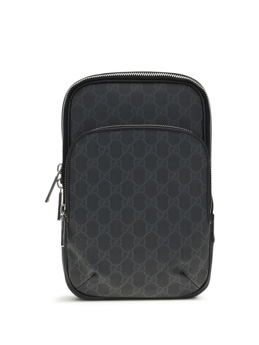 Gucci GG Supreme Shoulder Bag - Black/Black/Brb/Blk
