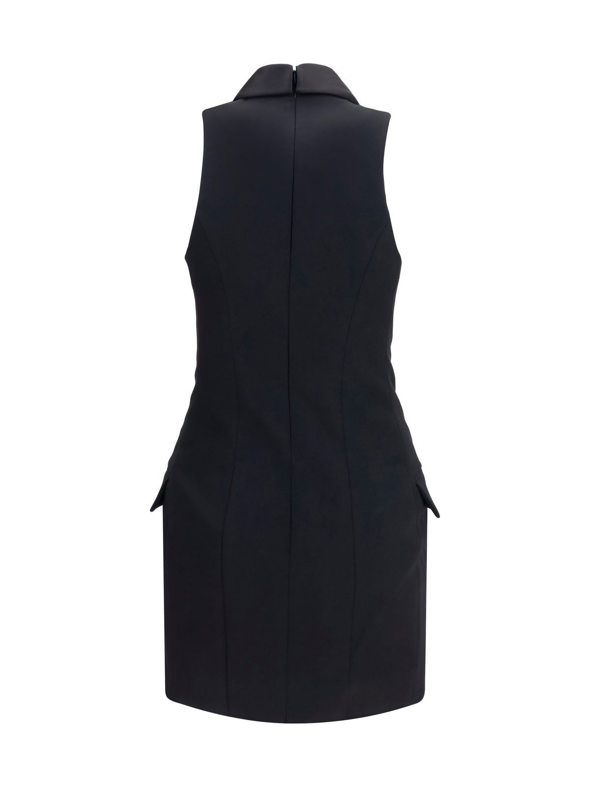 Balmain Grain de poudre belted Dress - Noir/Noir