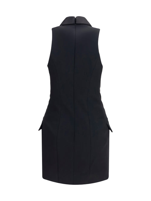 Balmain Grain de poudre belted Dress - Noir/Noir