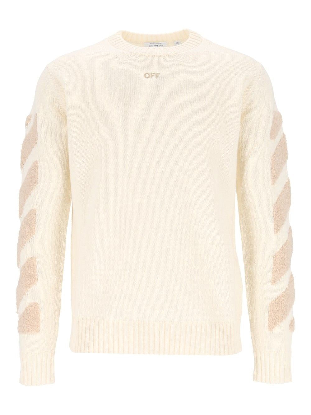 Off-White Crew Neck Wool Sweater