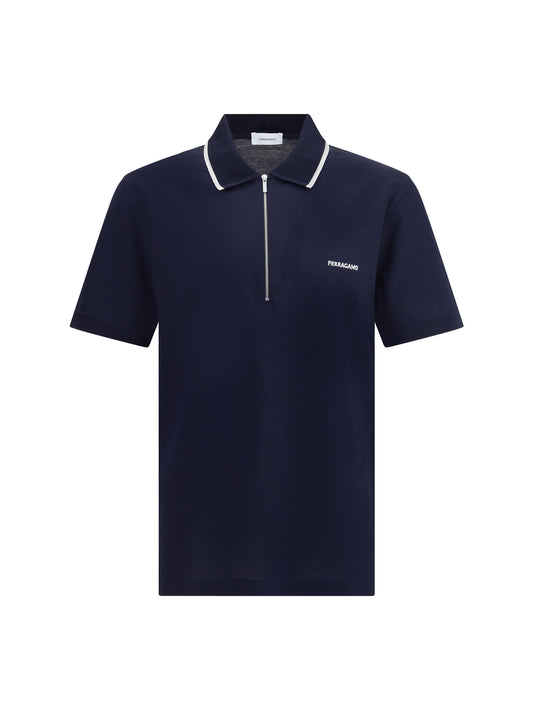 FERRAGAMO Cotton zip Polo