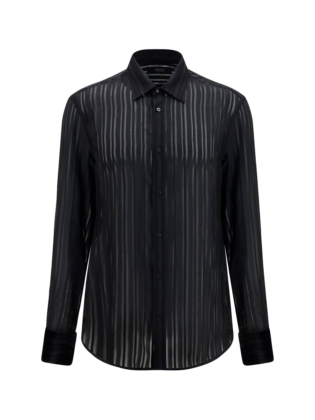 Gucci Striped silk gauze Shirt - Black