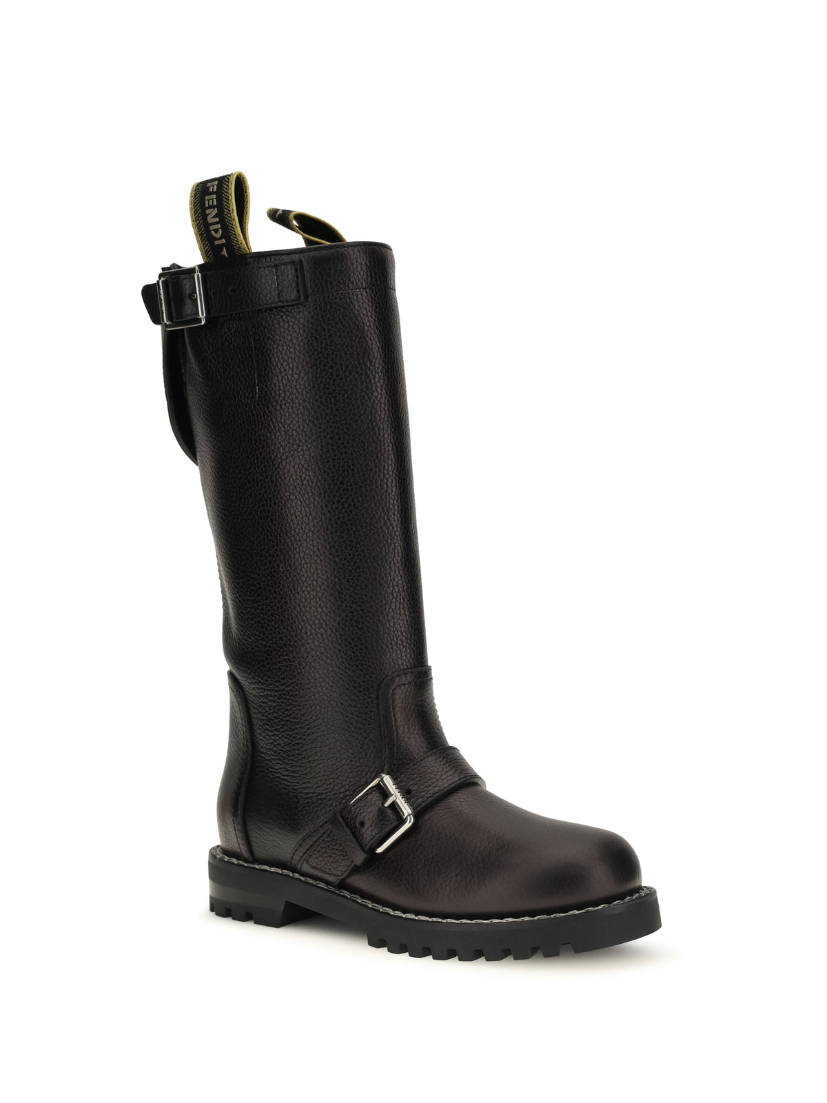 Fendi Glossy calfskin Biker Boots - Black