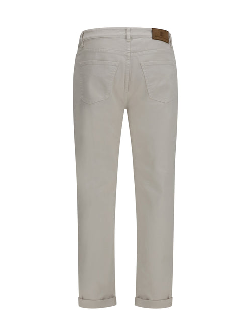 Brunello Cucinelli Jeans with turn-up hem - English White