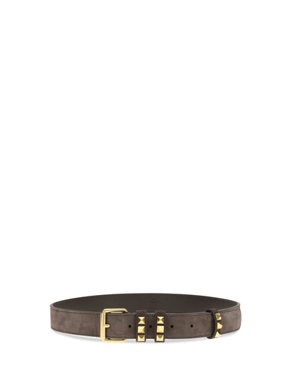 VALENTINO GARAVANI Suede Belt with Rockstuds