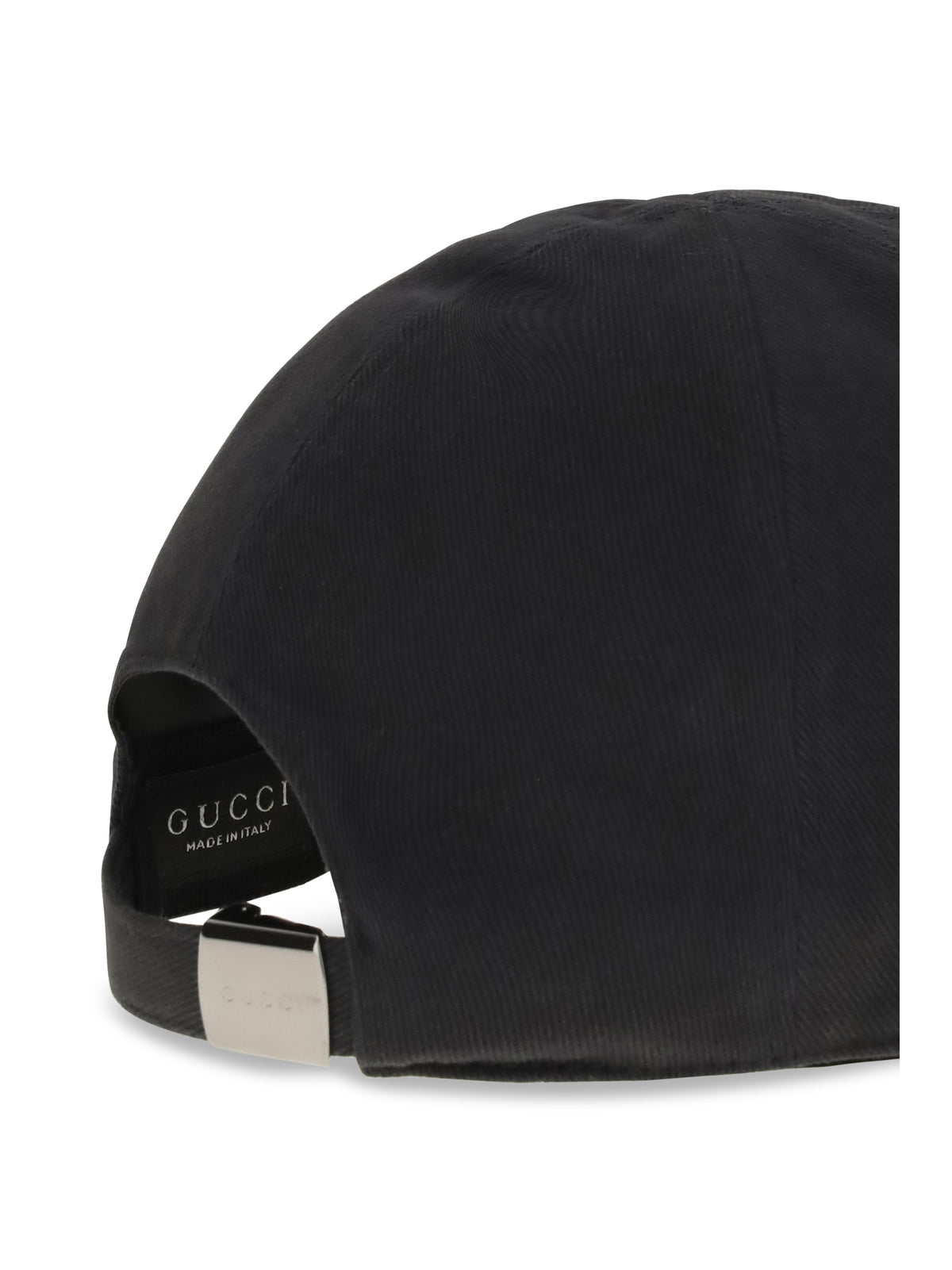 Gucci Cotton Baseball Cap with embroidery - Black/Black