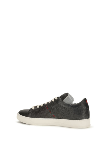 Kiton Leather Sneakers - Dark Grey