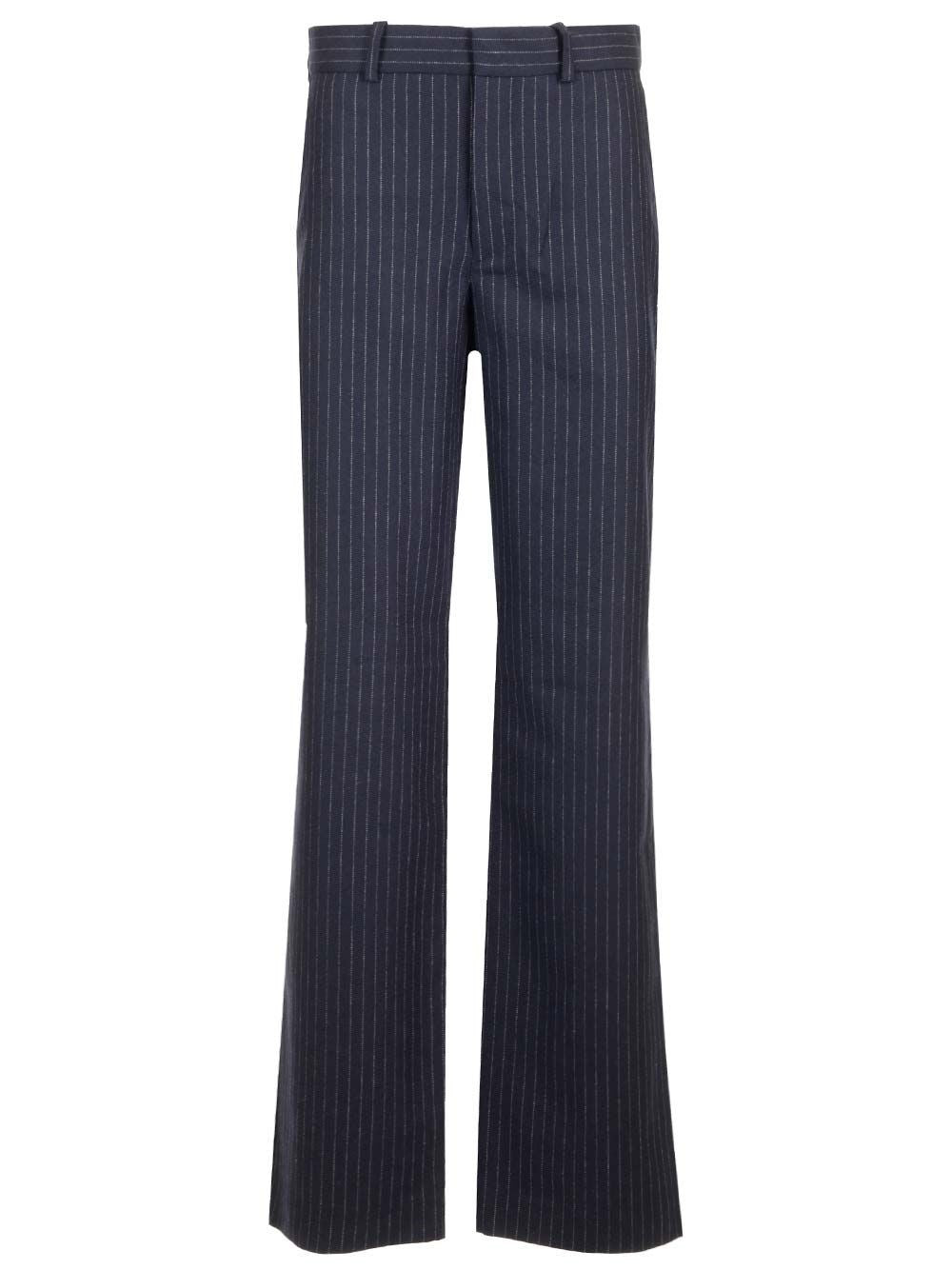 A.P.C. Pinstriped Wool Trousers - Blue