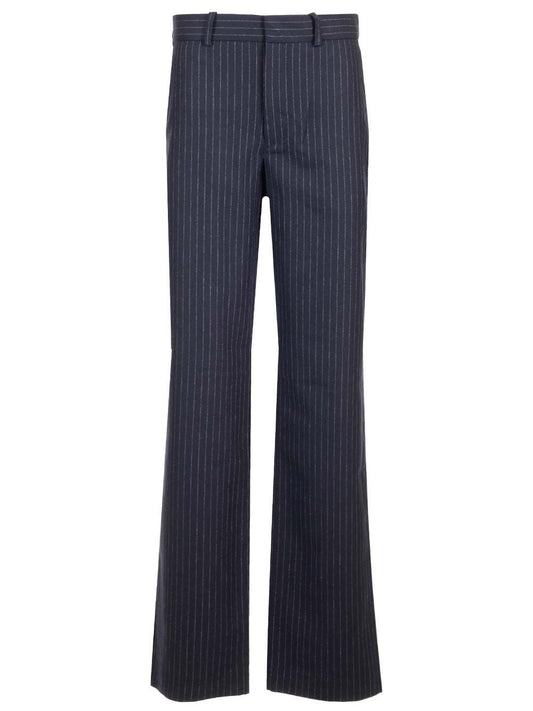 A.P.C. Pinstriped Wool Trousers - Blue