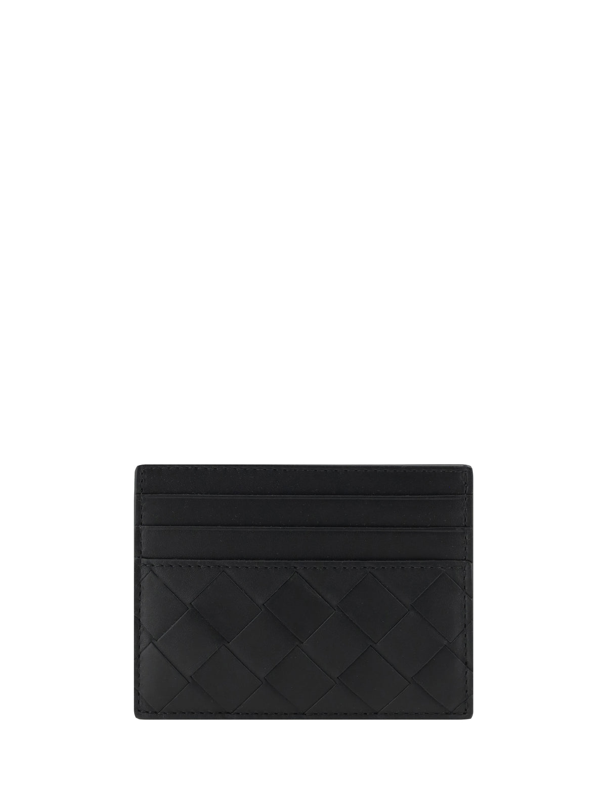 Bottega Veneta Card Holder with iconic intrecciato - Black-Silver