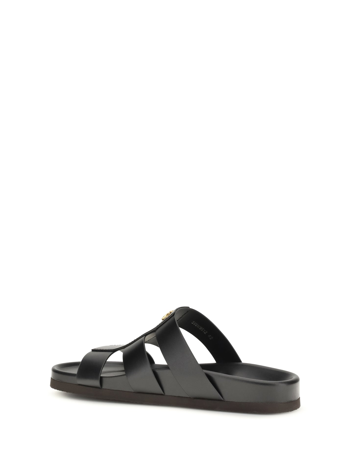 VALENTINO GARAVANI Studshield leather slide Sandals