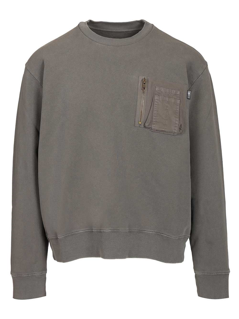 Mm6 Maison Margiela Sweatshirt With Utility Pocket - Grey