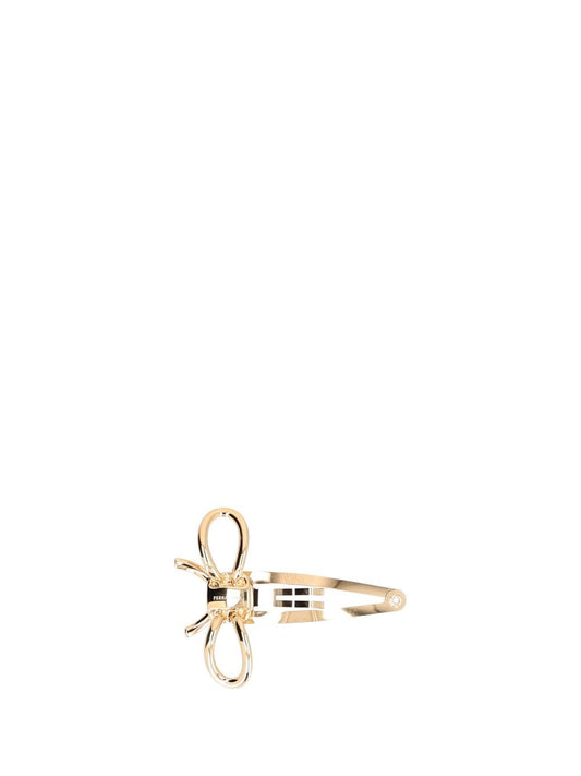 Ferragamo Metal Bow Hair Clip - Gold