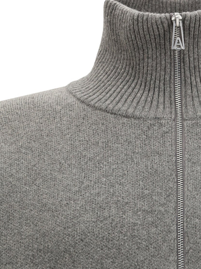 Axel Arigato Core zip-up Cardigan - Grey Melange