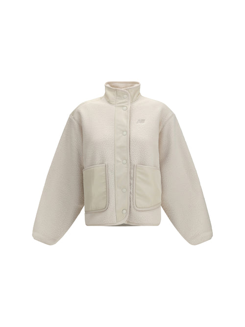 New Balance High-Neck Fleece Jacket - Linen