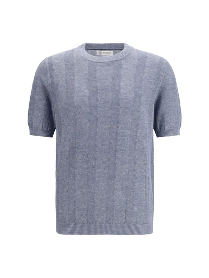 BRUNELLO CUCINELLI Short-sleeve knitted Top