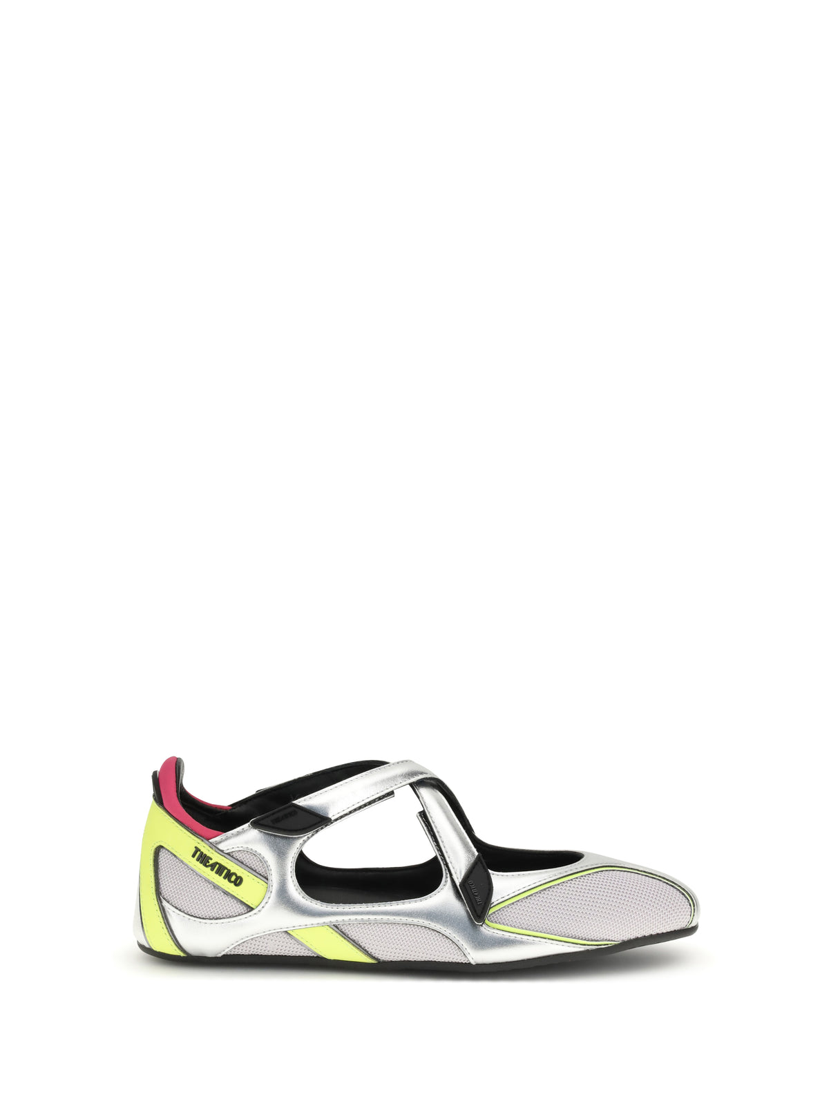 The Attico Floor 01 Ballerinas - Holographic Silver