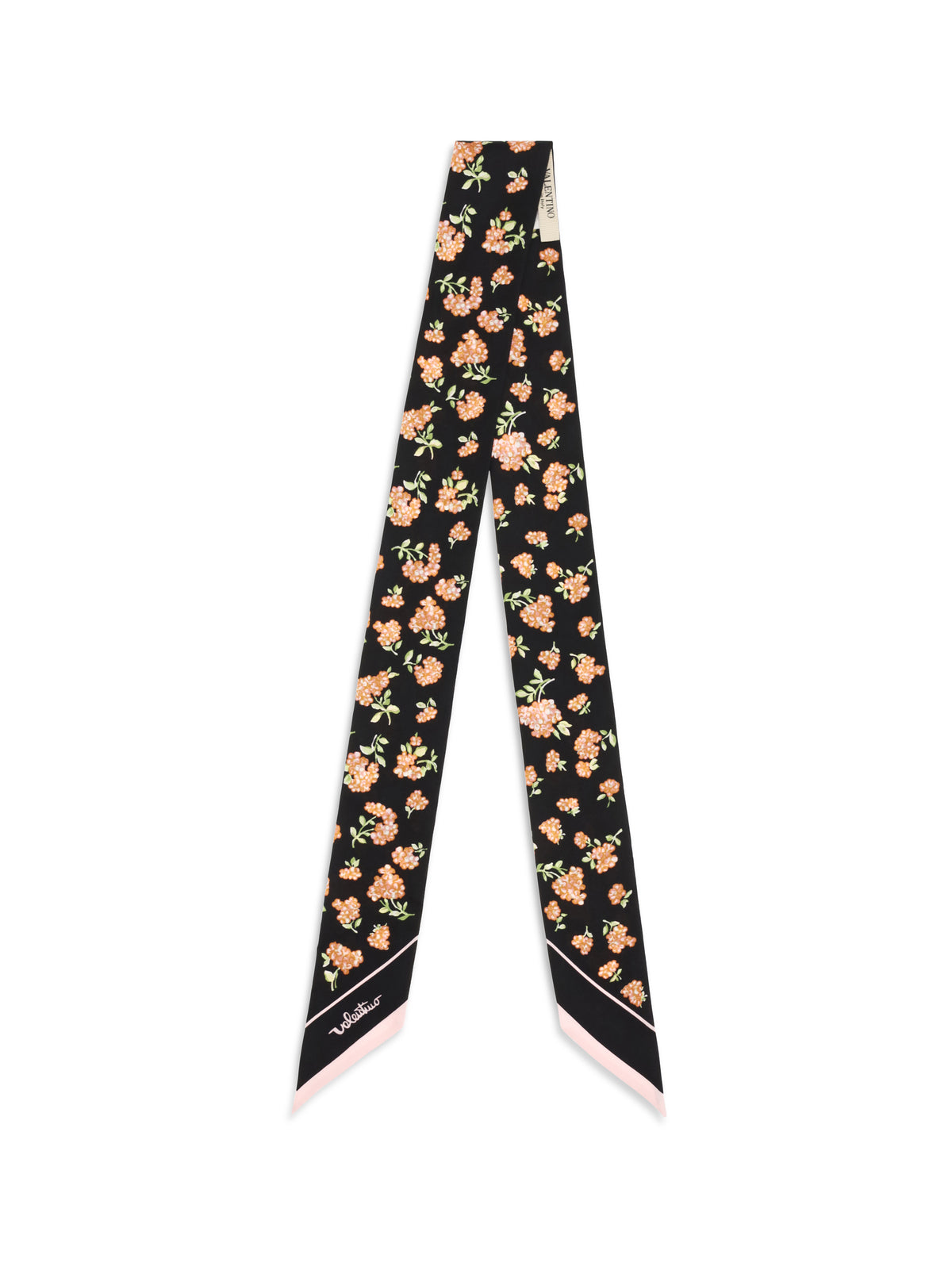 Valentino Garavani Mazzetto Coriandolo silk Twill Scarf - Black/Pink-Green/White/Pink