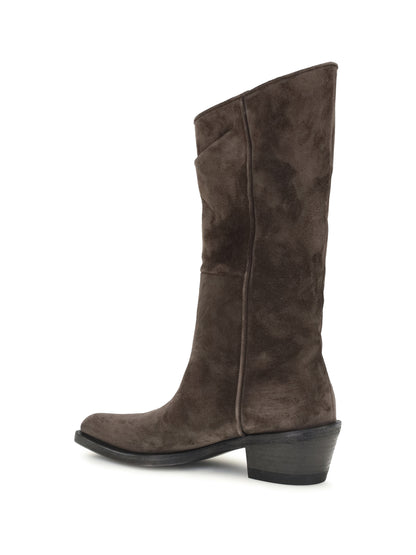 Khaite Clive suede Boots - Umber