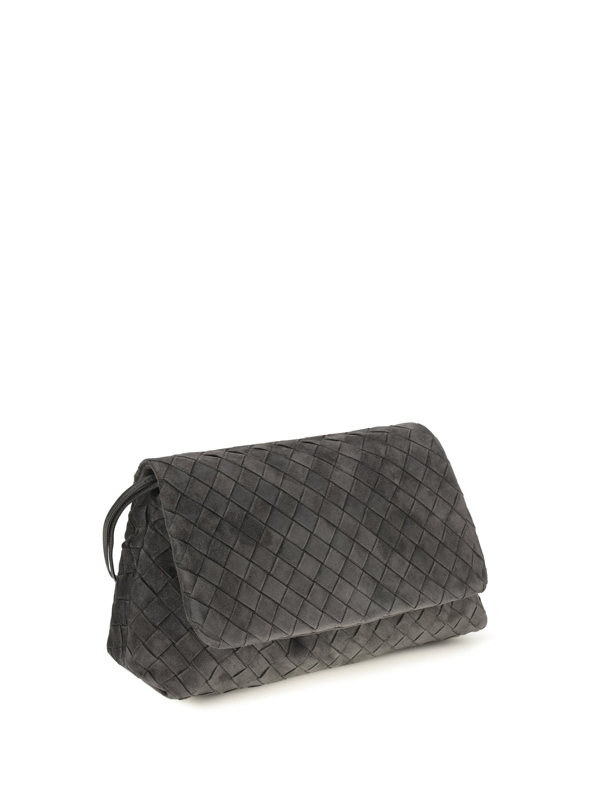 Bottega Veneta Giorno Shoulder Bag - Obsidian Grey-Silver