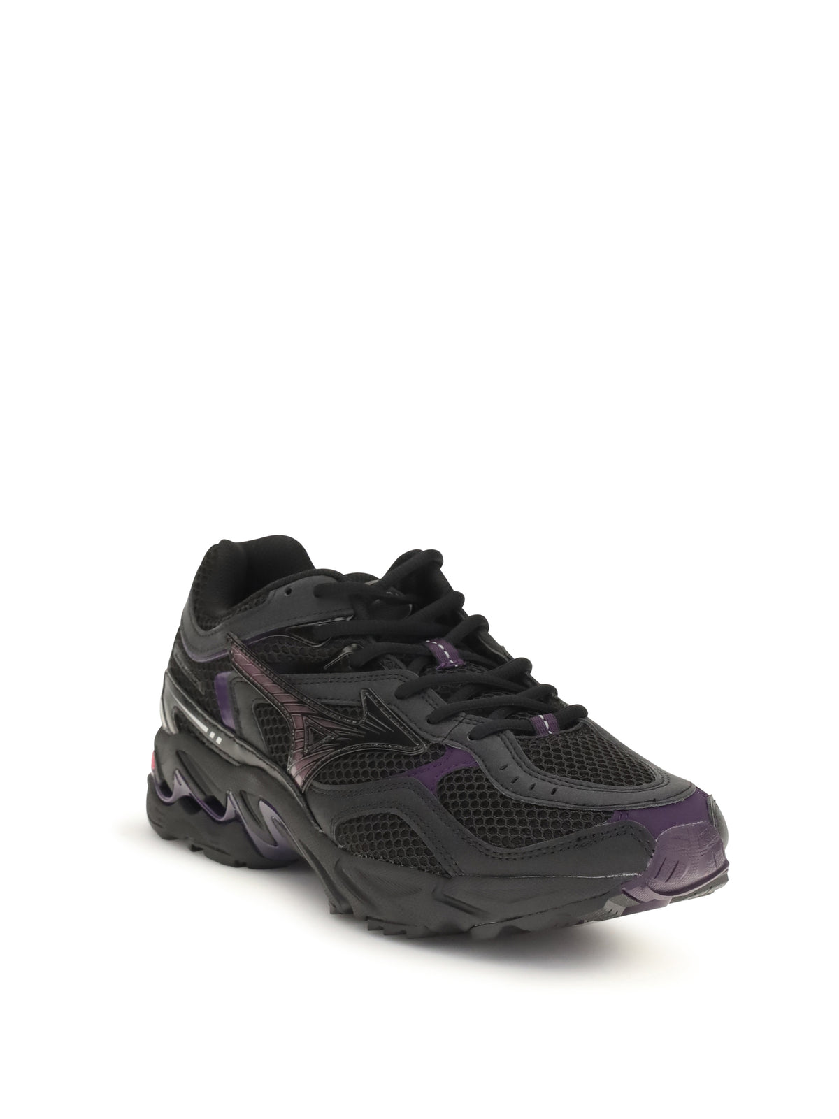 Mizuno Wave Mustang LS Sport Sneakers - Black/Fuchsia Purple/Blackberry Cordial