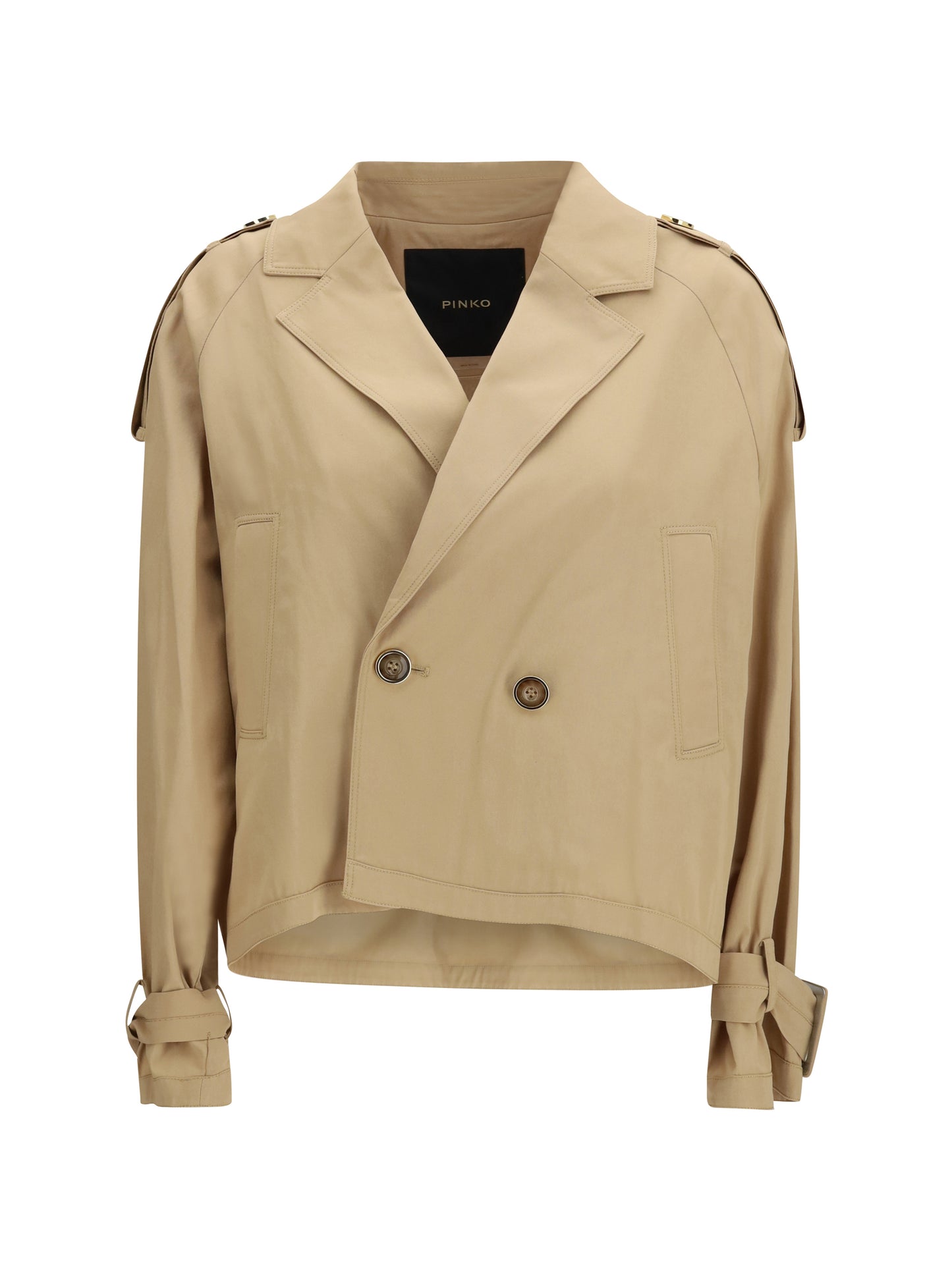 PINKO Tanya short Trench in cotton twill