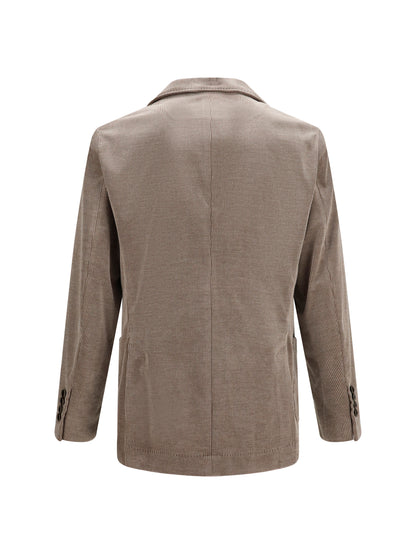 Brunello Cucinelli Double-breasted corduroy Jacket - Granito