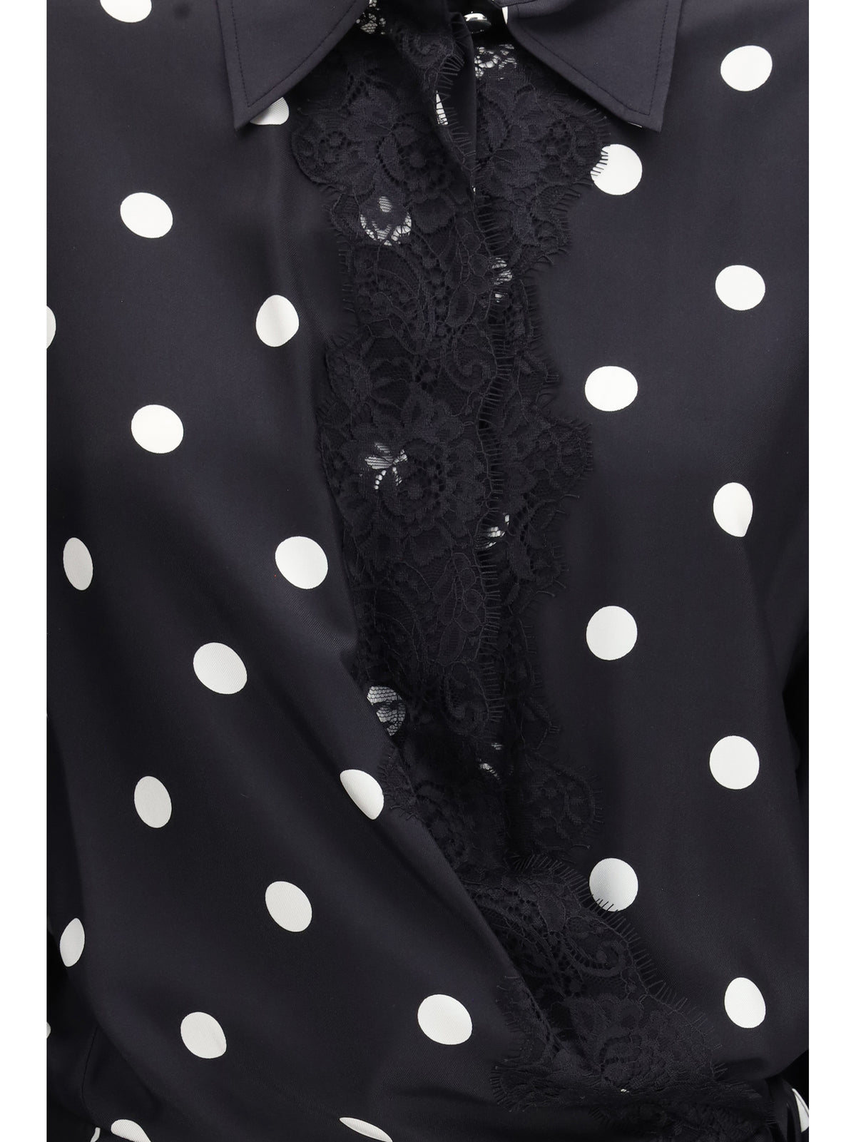 Max Mara Sportmax Polka dot lace Dress with drawstring - Black