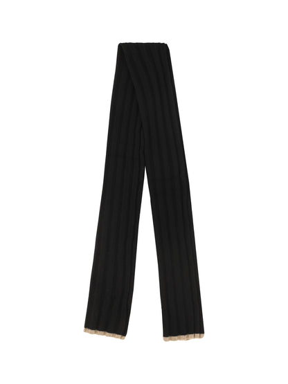 Brunello Cucinelli Cashmere Scarf - Nero+Brown