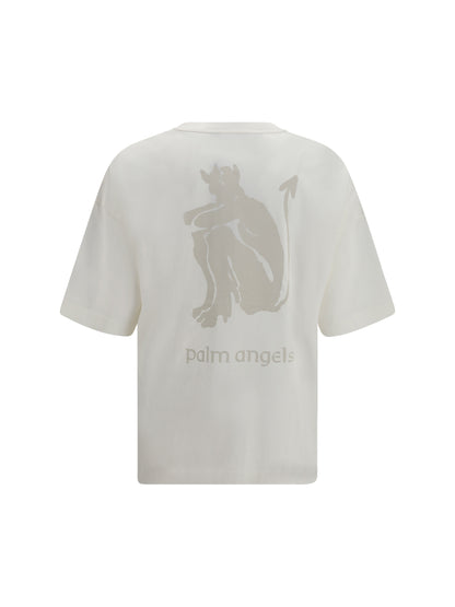 Palm Angels Devil Loose T-shirt - Off White - Light Grey