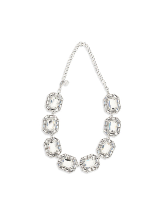 SELF-PORTRAIT Silver crystal Necklace
