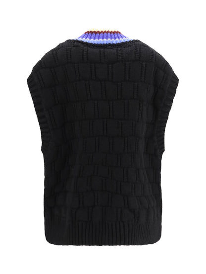 Dries Van Noten V-neck wool and cashmere Cardigan - Black