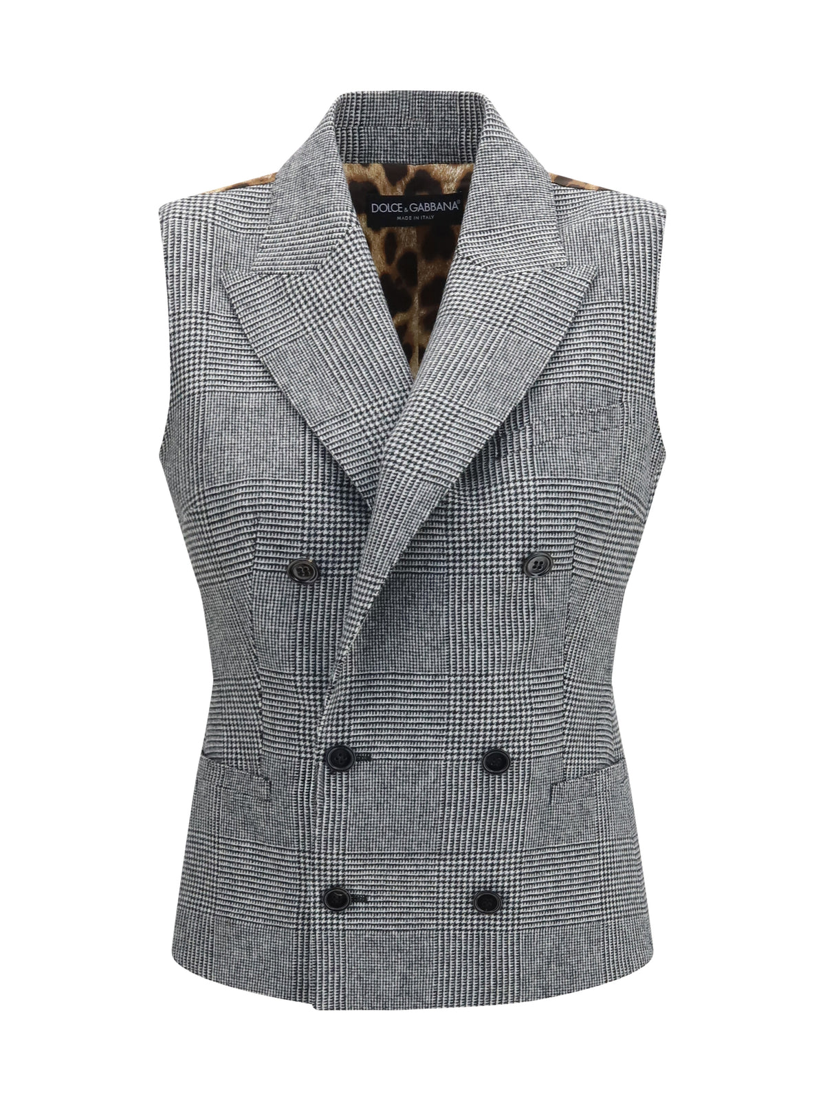 Dolce & Gabbana Prince of wales double breasted Vest - Checkered-Check-Tartan