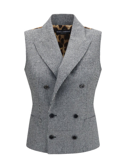 Dolce & Gabbana Prince of wales double breasted Vest - Checkered-Check-Tartan